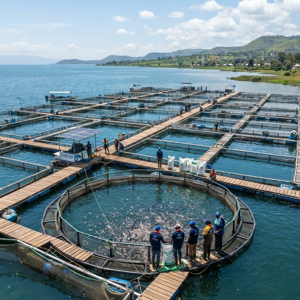 Lake Victoria fish farm